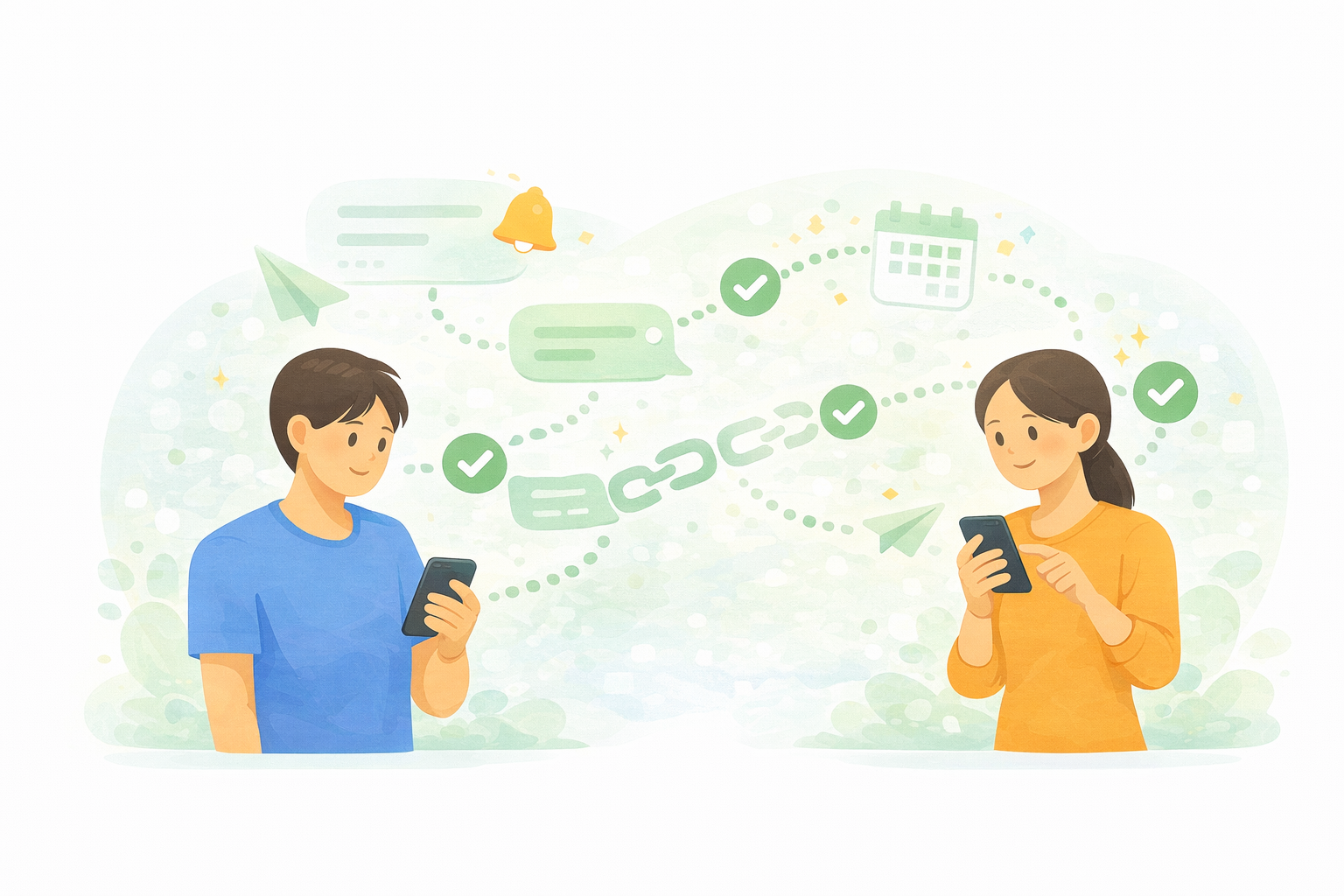 LINE内で完結して離脱を防ぐイメージ